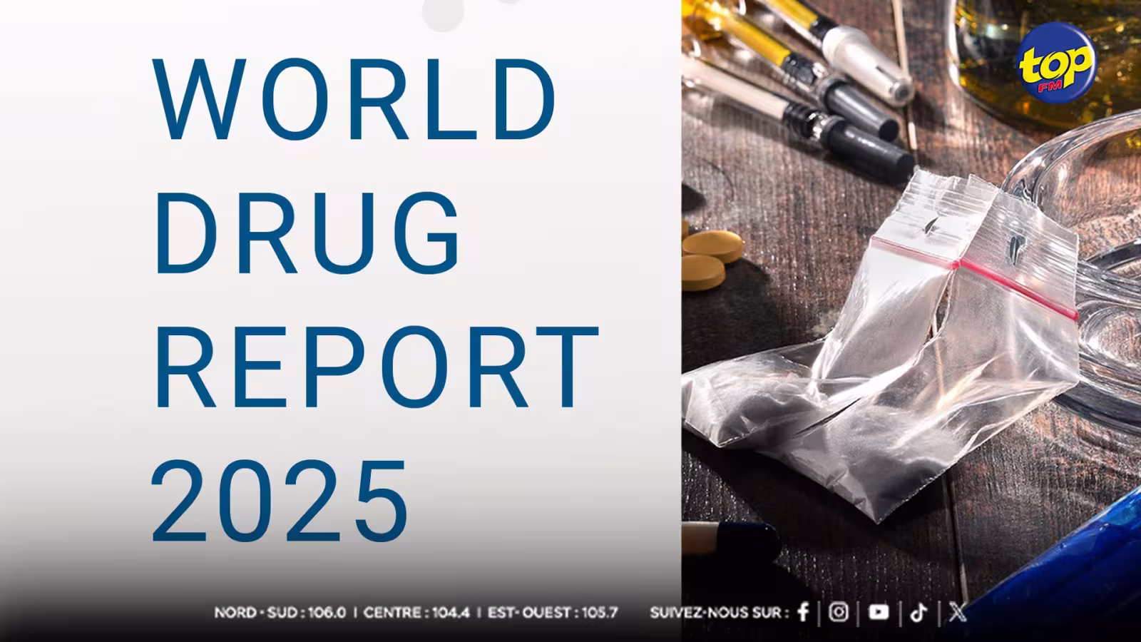World Drug Report 2025 : un marché en pleine expansion, 316 millions d’usagers et une crise mondiale qui s’aggrave