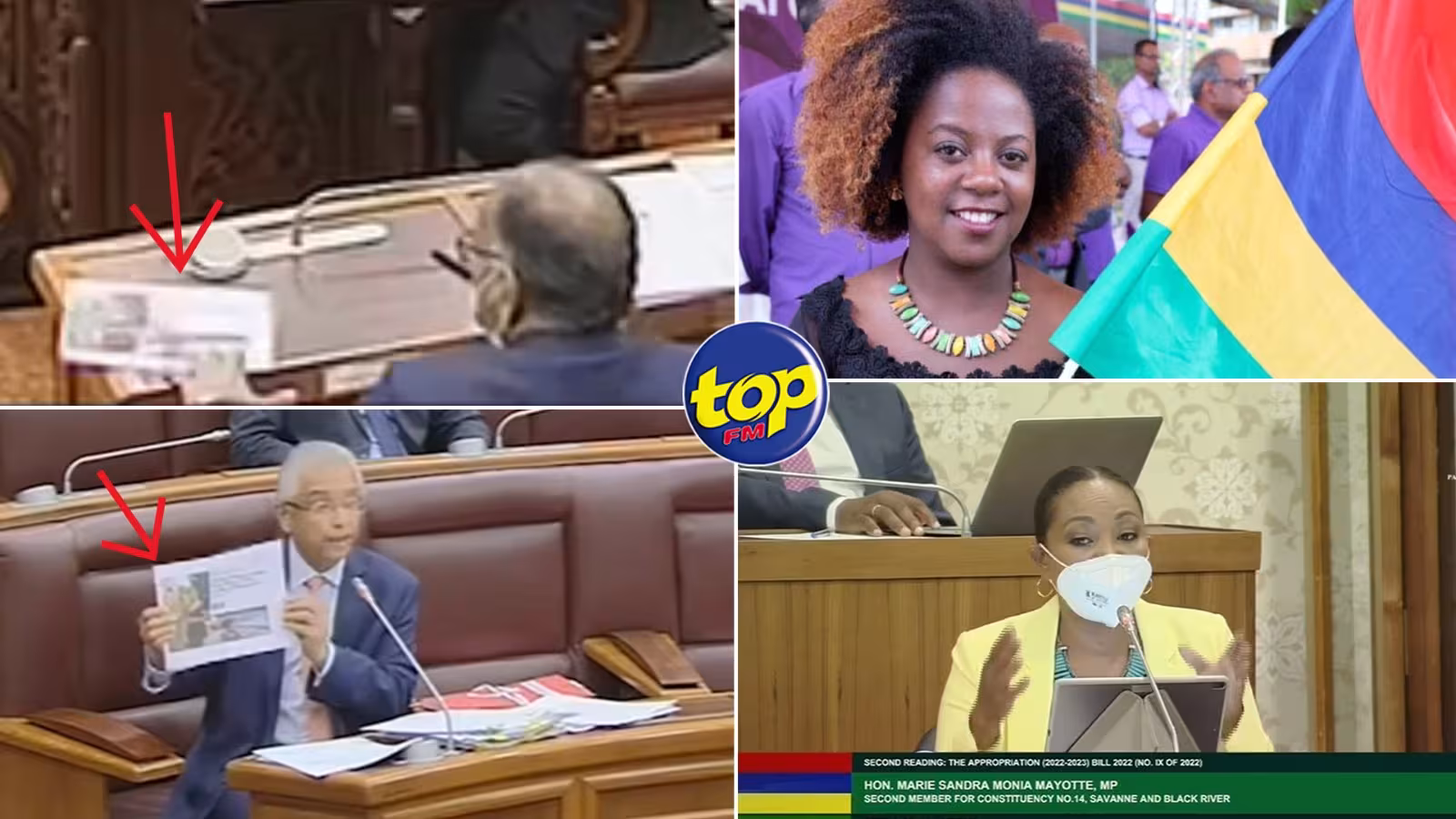 Jasmine Toulouse privée de contrat de travail après que sa photo ait été brandie à l’Assemblée Nationale  : « Missié Jugnauth, Missié Ganoo, sous l’œil d’ene autre artiste pe assizer dans Parlement Sandra Mayotte, zot pe rasse bousser manger de la bouss bane artistes», regrette le Dr Arvin Boolell