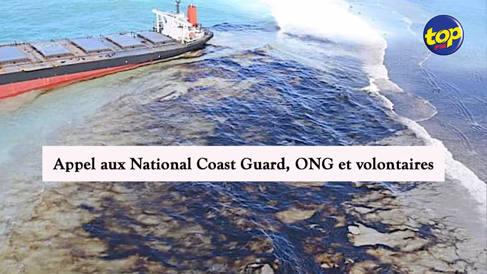 Naufrage du Wakashio: carburant sur les côtes de Vieux Grand Port