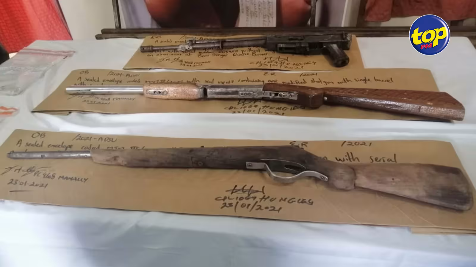 Des armes à feu retrouvées à Beaux-Songes samedi : pas de trace d’empreinte