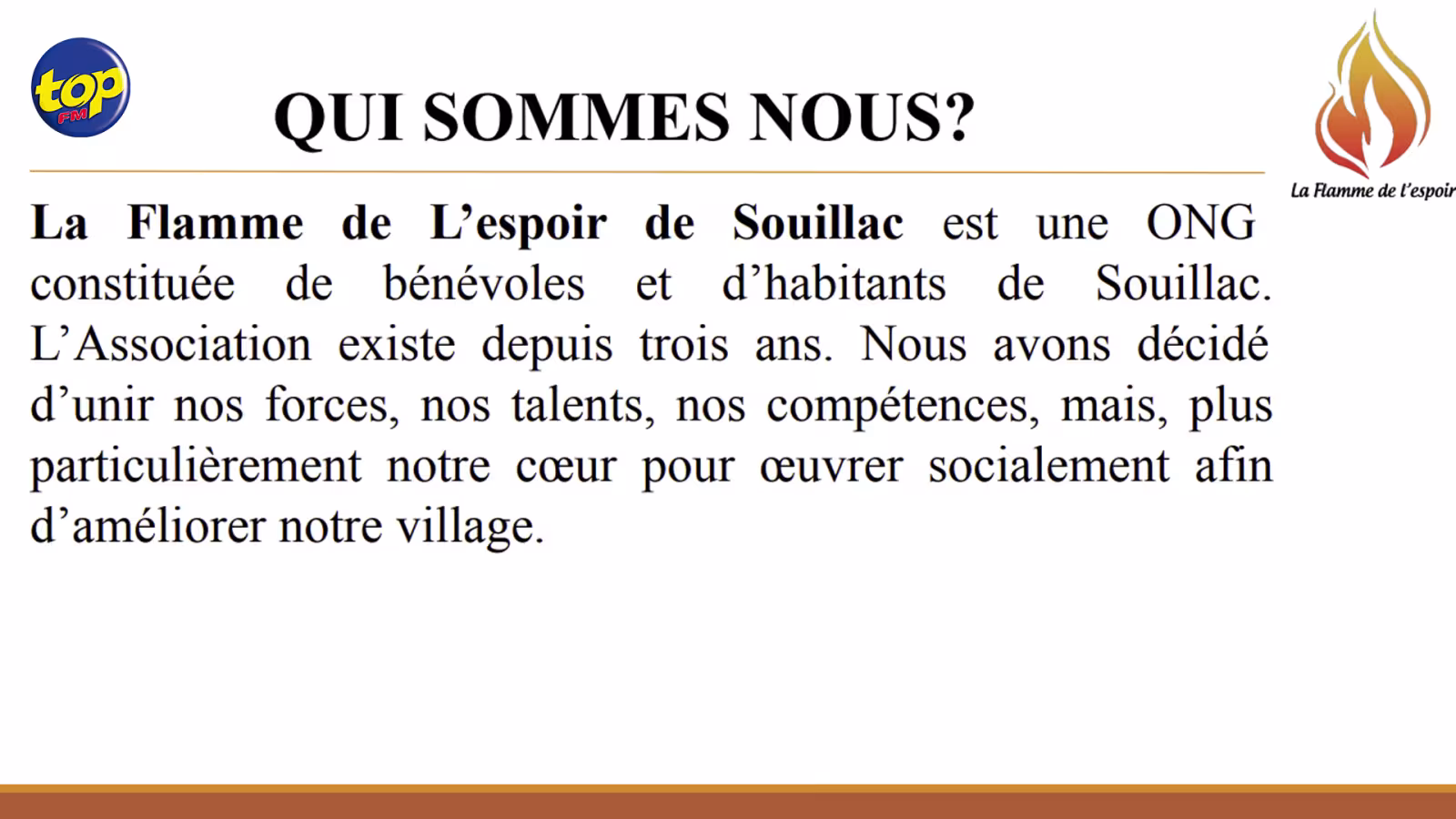 Journée mondiale de la femme : Plusieurs activités organisées par La Flamme de l’espoir de Souillac