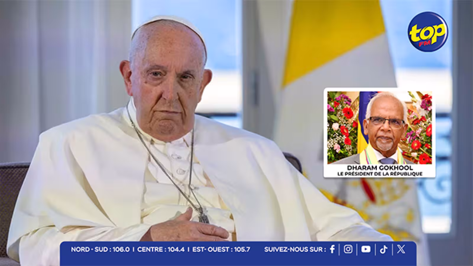 Décès du Pape François : le Président Dharambeer Gokhool salue « un homme de foi et de dialogue »