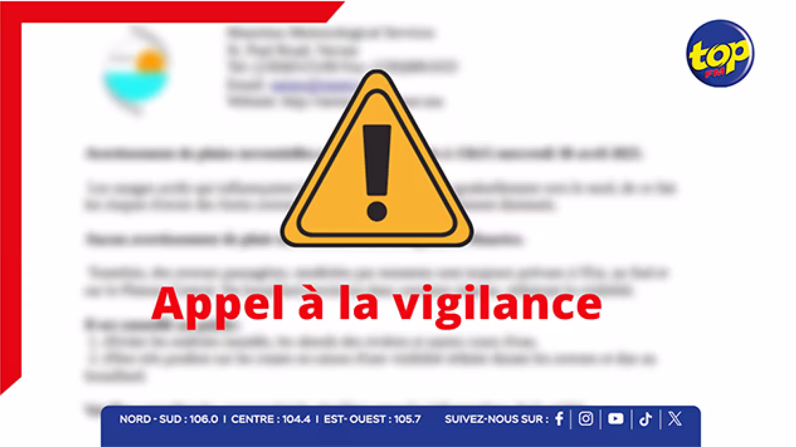 Méteo : la NEOC appelle à la vigilance malgré la levée de l’avis de pluies torrentielles