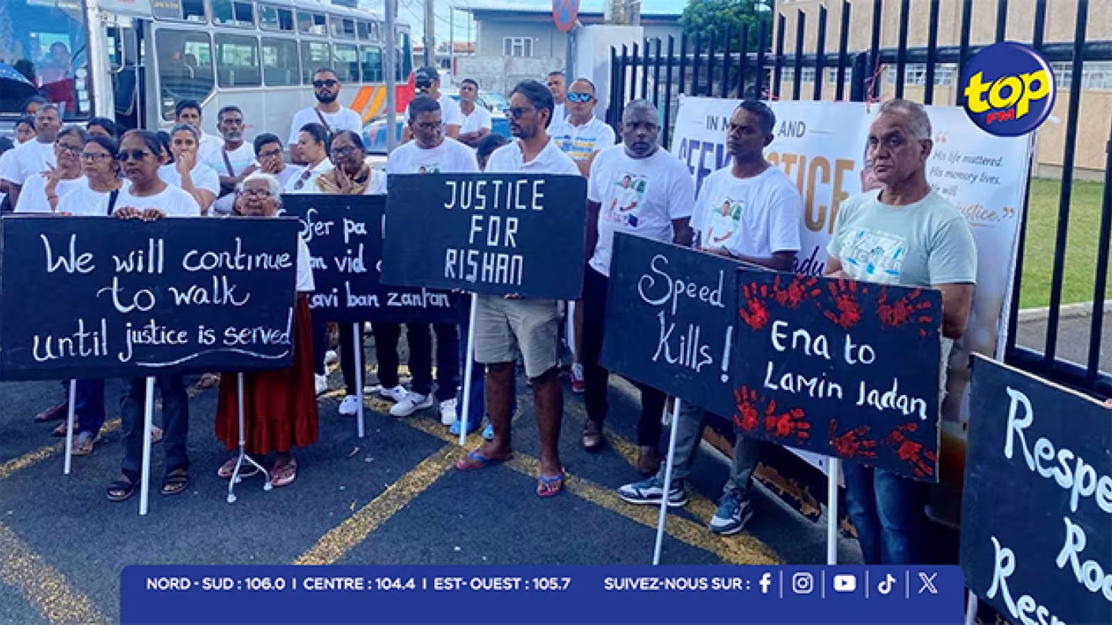 Marche pacifique à Tyack en hommage à Rishan Aserigadu: « Un accident ne touche pas qu’une victime, mais toute une famille »