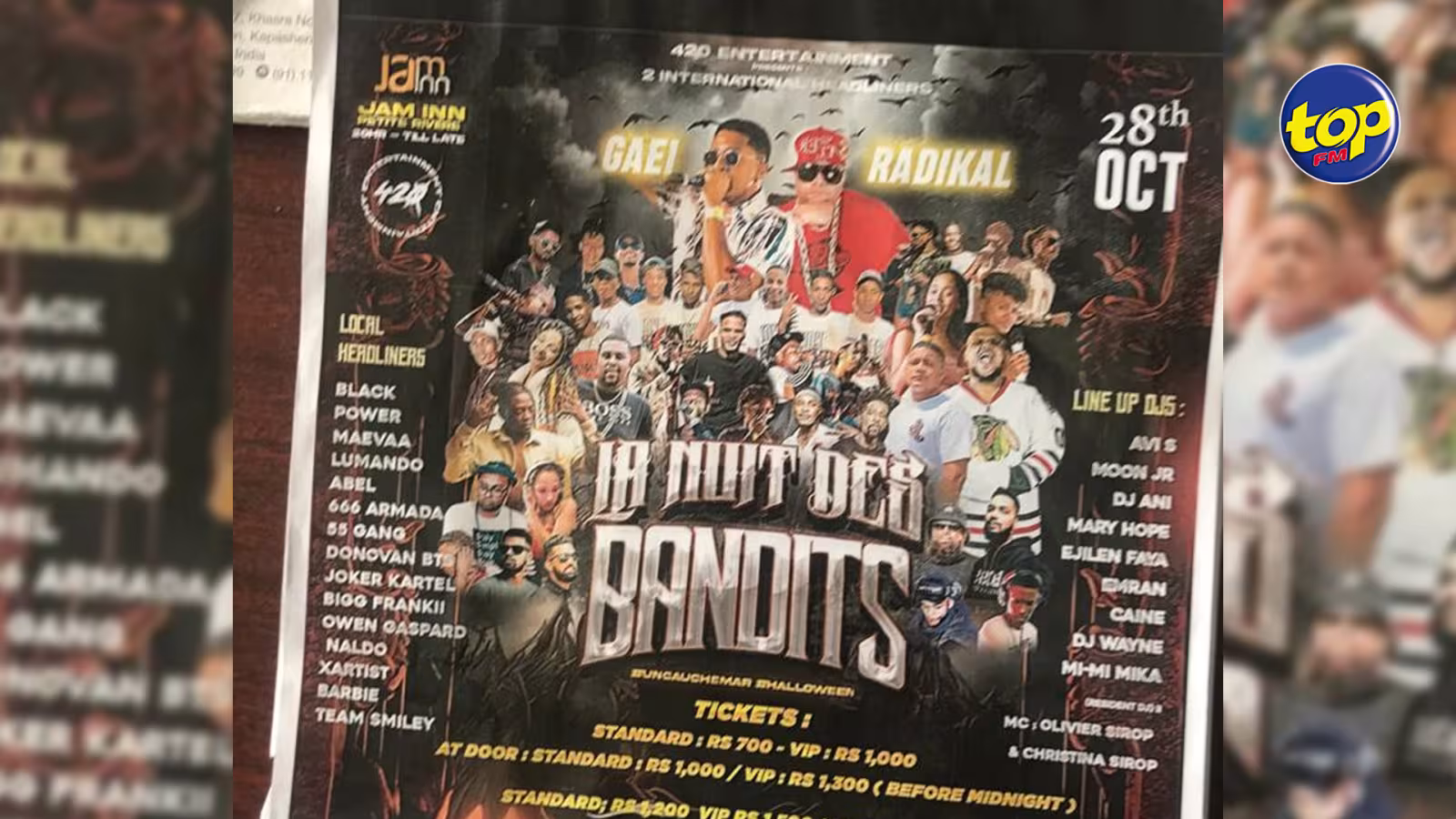 Concert ce samedi au Jam Inn à Petite Rivière – illégale selon la police