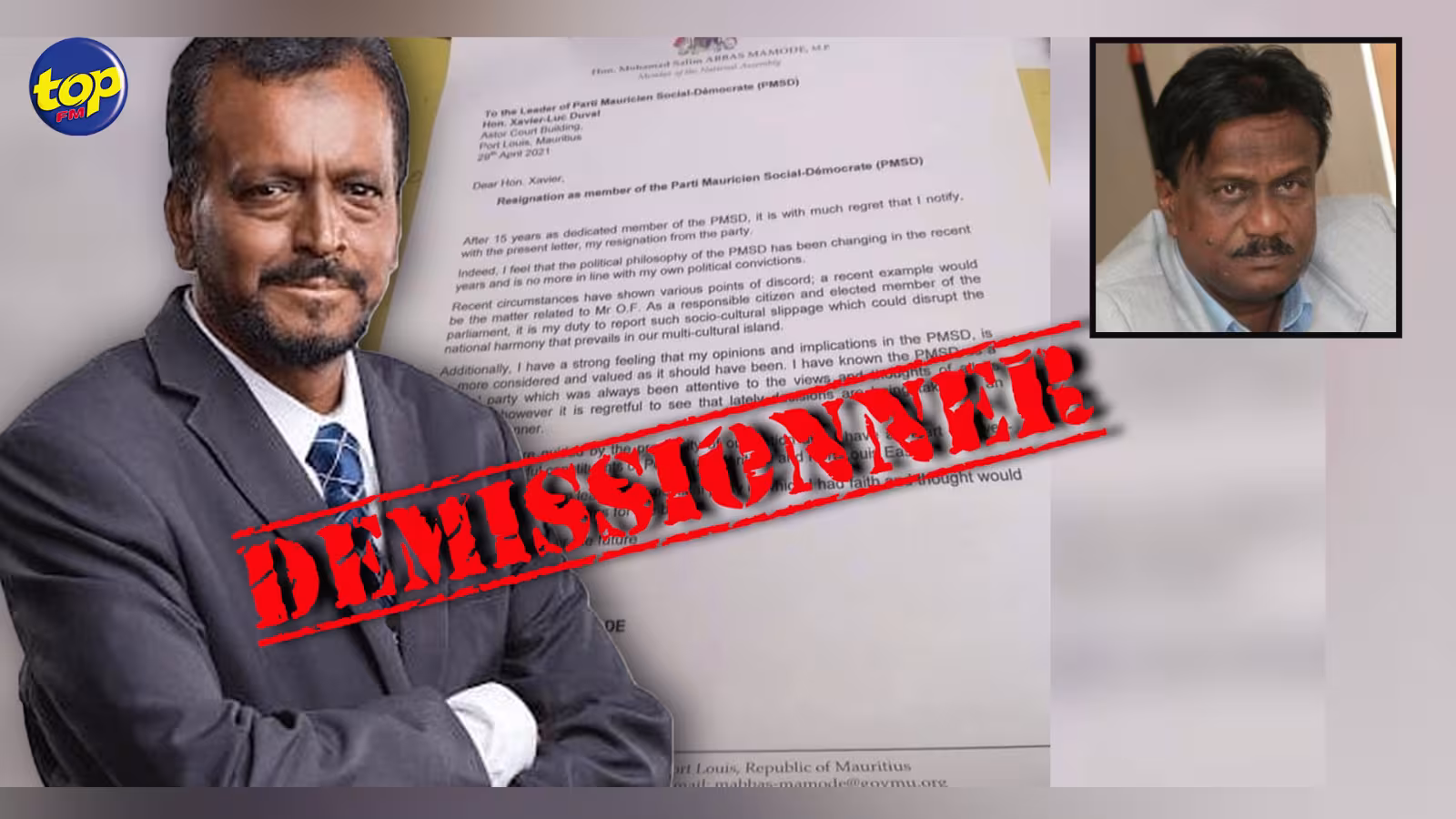 Démission de Salim Abbas Mamode du PMSD : « Xavier-Luc Duval lui a reproché de ne pas l’avoir informé qu’il allait porter plainte contre Fardeen Okeeb », affirme Mamade Khodabaccus