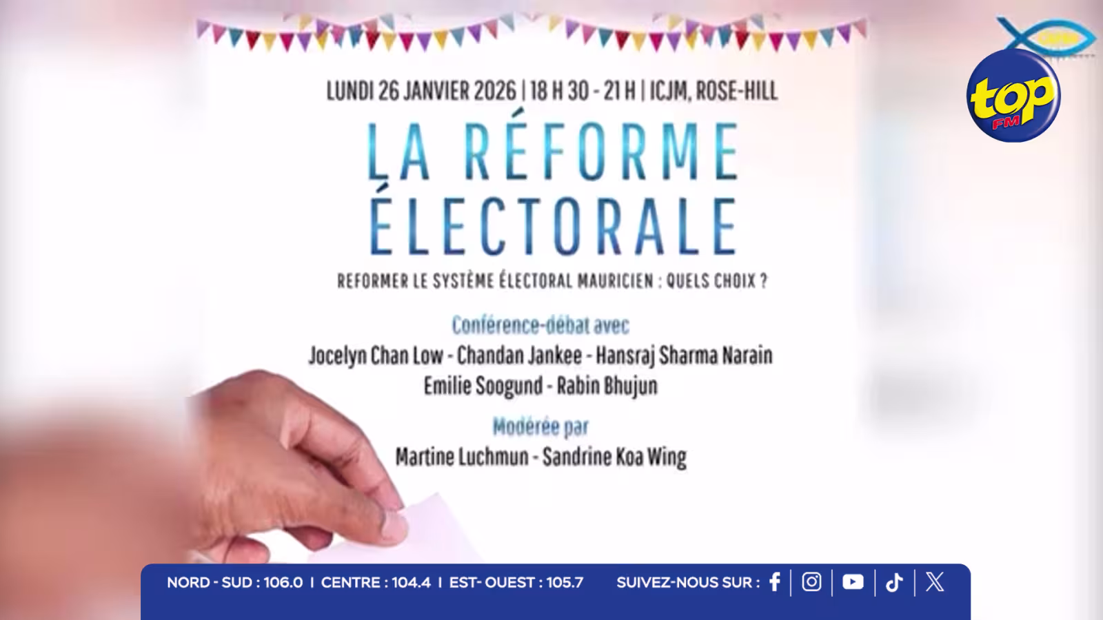 Réforme électorale : débats relancés à l’ICJM sur démocratie, assemblée constituante et contrôle des dépenses 