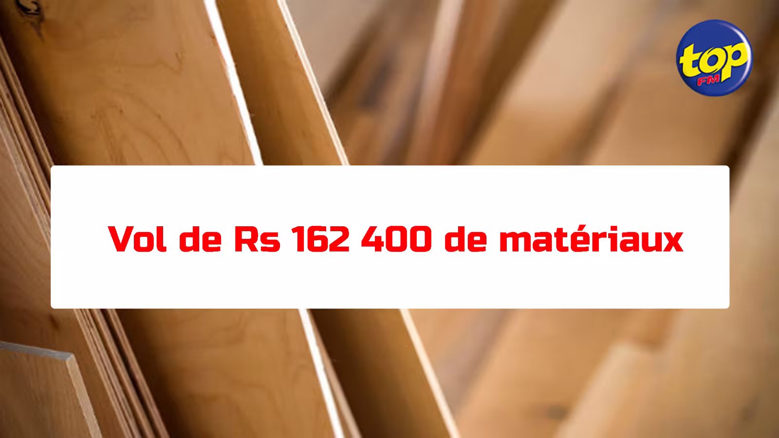 Dans la capitale : un directeur de compagnie rapporte le vol de Rs 162 400 de matériaux