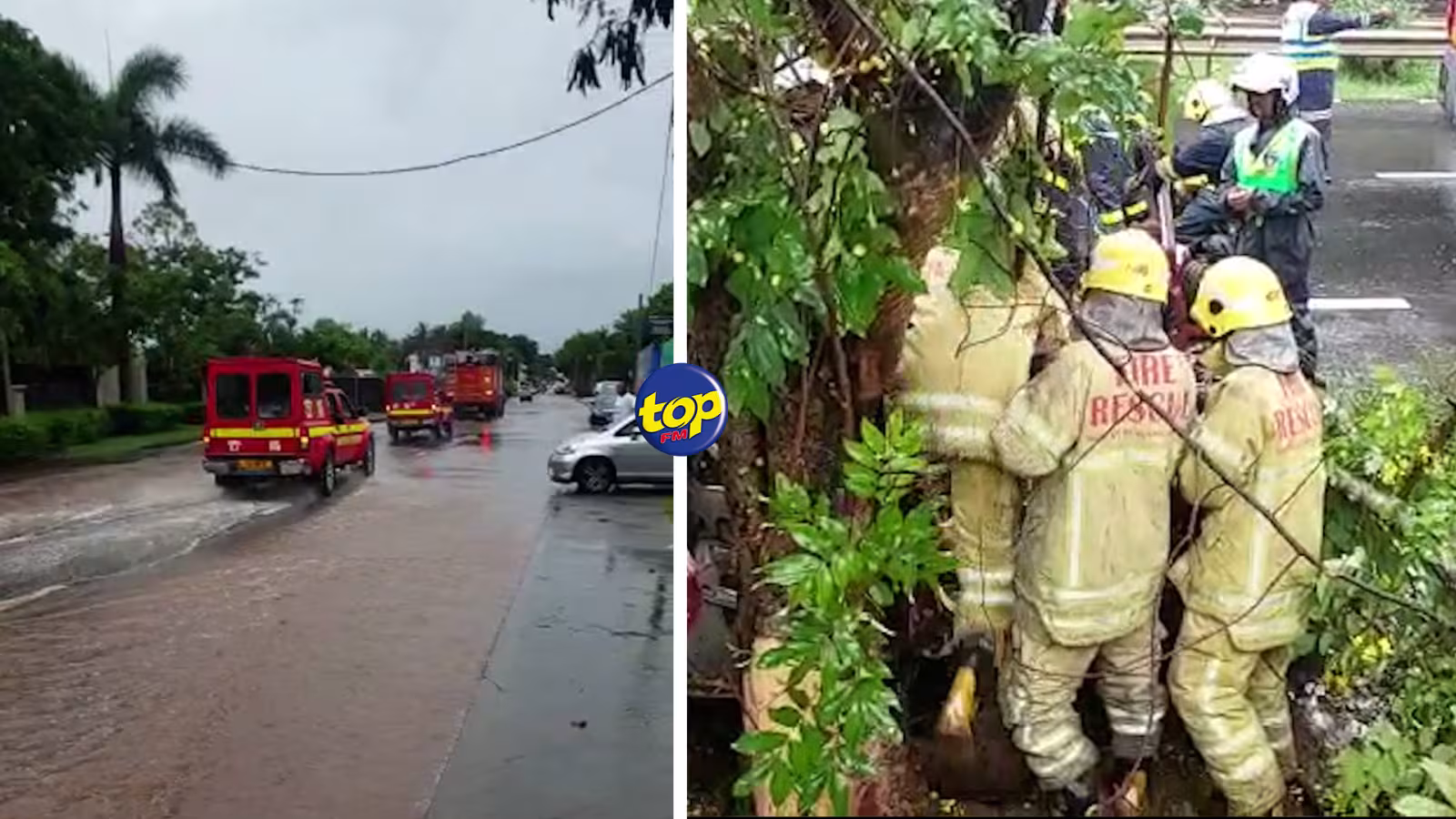 Pluies torrentielles : Les pompiers ont effectué 42 interventions à travers l’ile depuis minuit
