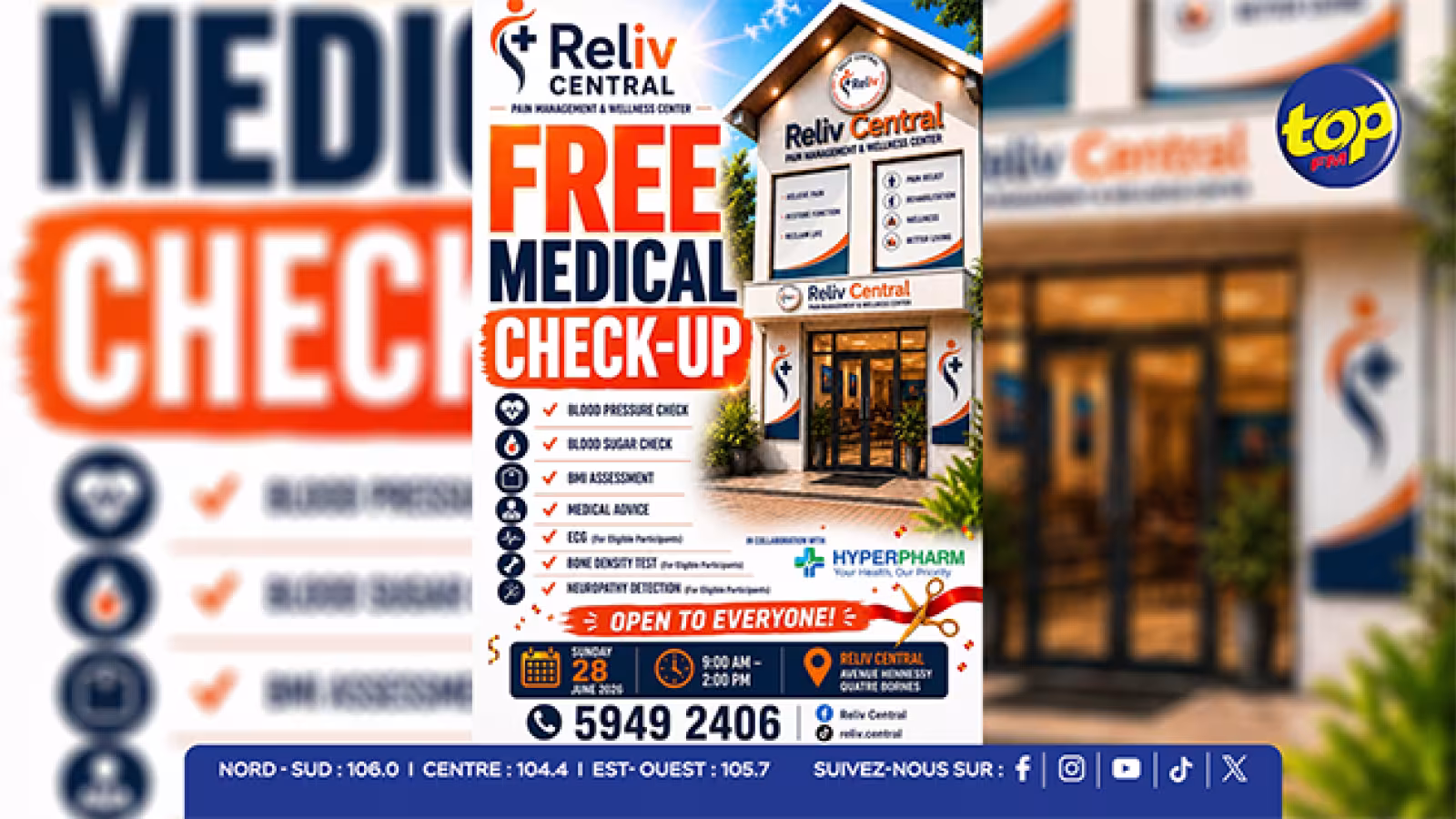 Santé : Reliv Central organise un bilan médical gratuit ouvert à tous ce dimanche à Quatre-Bornes