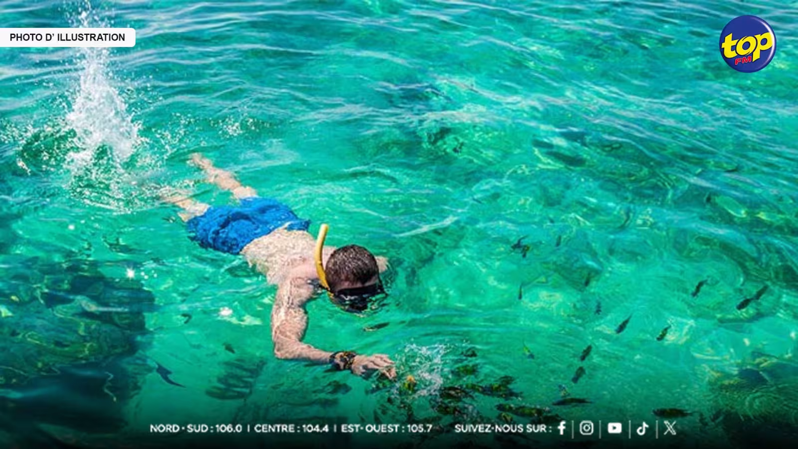Blue-Bay : un touriste australien en soins intensifs après avoir été pris d'un malaise pendant une séance de snorkeling 
