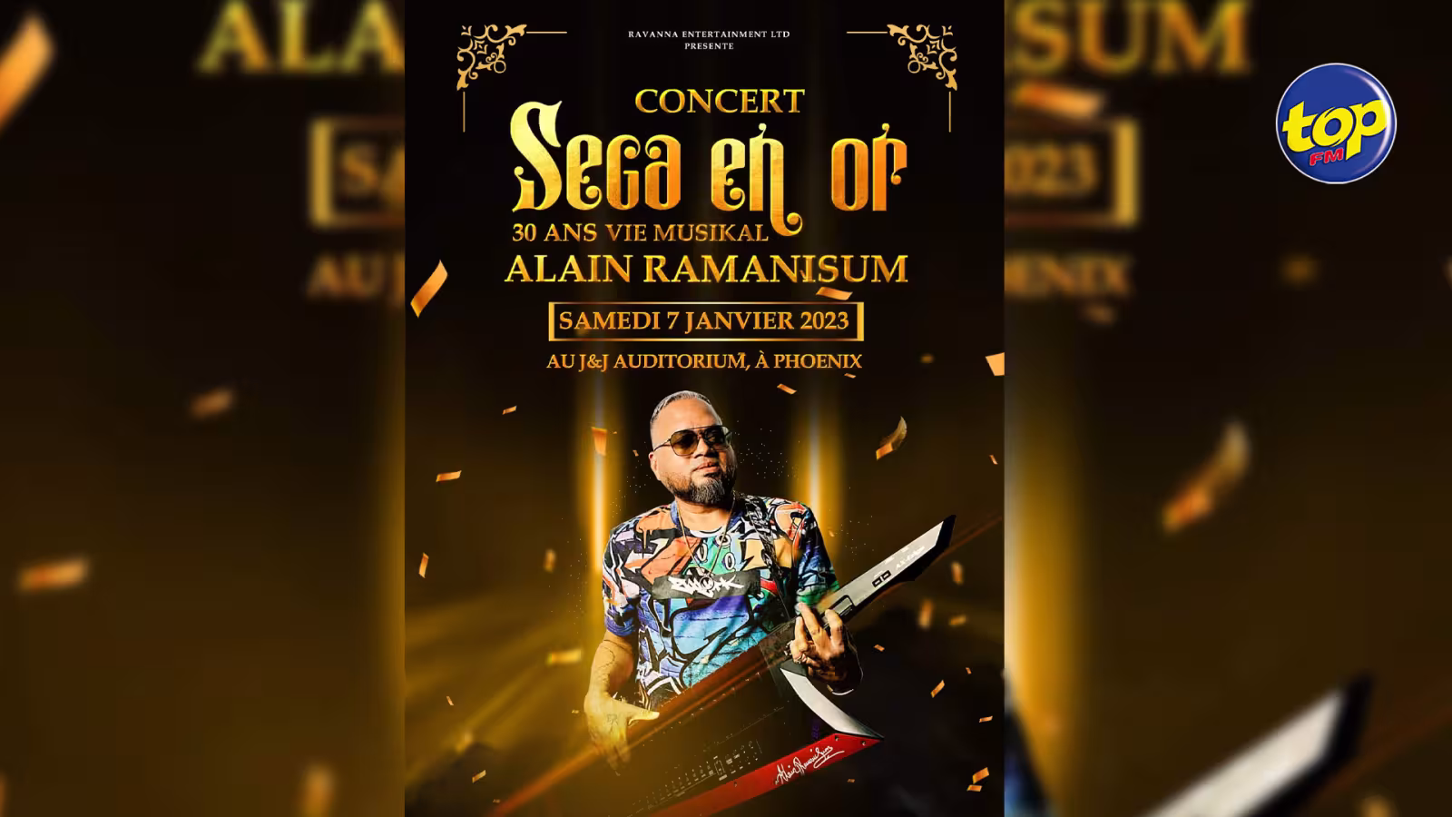 Divertissement : Alain Ramanisum célèbre ses 30 ans de vie musicale par le biais d’un spectacle ce samedi