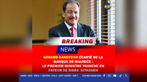 Gerard Sanspeur écarté de la Banque de Maurice