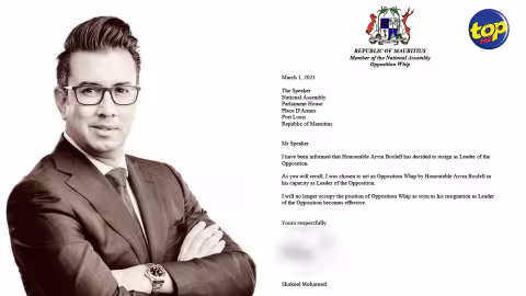 Au Parlement : Shakeel Mohamed va démissioner comme Whip si Arvin Boolell démissionne comme Leader de l’opposition