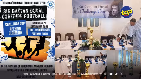 Tournoi de Football 2025 à Curepipe : 13 équipes en lice pour une compétition organisée par le Sir Gaëtan Duval Fan Club 