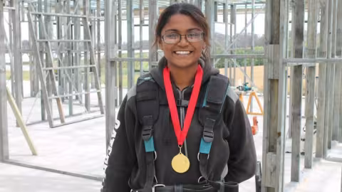 Skilled carpentry apprentice Rabia Choolun wins gold at WorldSkills competition
