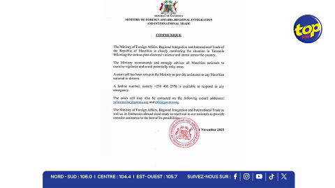 Violences post-électorales en Tanzanie : le gouvernement mauricien appelle ses ressortissants à la prudence