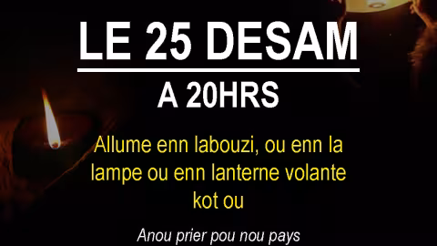 « Anou prier pou nous pays sorti dan difficultés… » : Dans environ 6 heures , l’équipe de TOPFM sera live sur Facebook pour se recueillir avec les mauriciens.