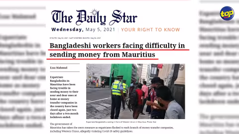 Au Bangladesh : Le Daily Star évoque les difficultés rencontrées par les ouvriers à Maurice pour transférer de l’argent à leurs proches au pays