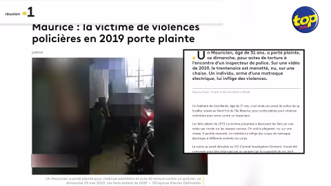 Brutalité policière alléguée : Les vidéos en circulation à Maurice répercutées dans la presse réunionnaise…