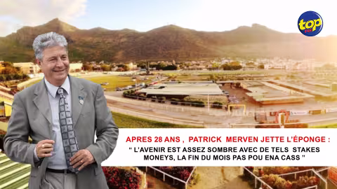 Apres 28 ans ,  Patrick  Merven jette l’éponge : « L’avenir est assez sombre avec de tels  Stakes moneys, la fin du mois pas pou ena cass », regrette le propriétaire d’écurie