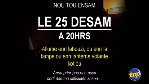 TOP FM vous invite à vous recueillir dans l’unité pour notre mère patrie, l’île Maurice le 25 décembre à 20 heures