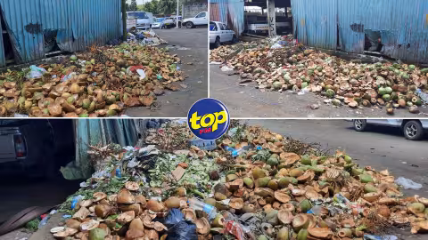 Incivisme au marché de Vacoas :  les coques de noix de coco et d’autres déchets jonchent le sol