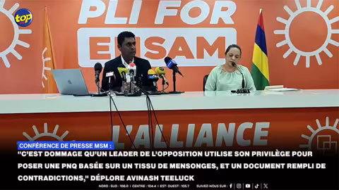 Conférence de presse MSM :