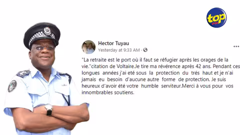 Force policière : L’ASP Hector Tuyau prend sa retraite