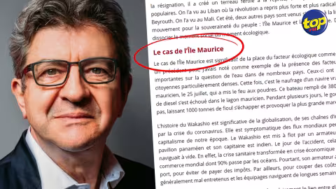 Jean-Luc Mélenchon évoque le cas de l’Île Maurice et le facteur écologique, déclencheur d’une révolution citoyenne
