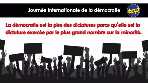 En ce mardi 15 septembre : le monde célèbre la Journée internationale de la démocratie
