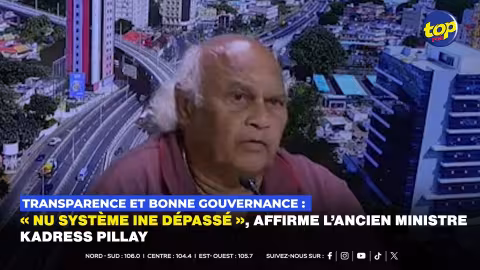 Transparence et bonne gouvernance : « Nu système ine dépassé », affirme l’ancien ministre Kadress Pillay