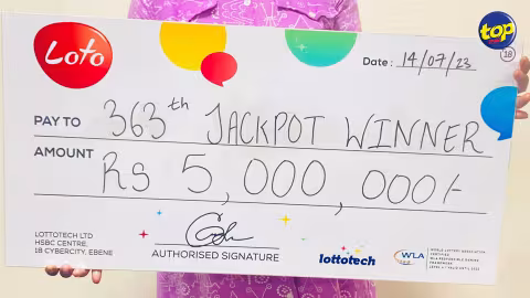 Le contrat de la maison qu’elle louait a été résilié par son propriétaire : Une femme au foyer remporte le jackpot de Rs5 millions au loto