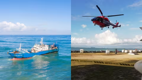 Le LU RONG YUAN YU 588 retrouvé coincé sur les récifs à Pointe-aux-Sables : L’exercice de pompage se poursuit ce jeudi