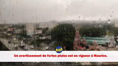 Un avertissement de fortes pluies est en vigueur à Maurice.