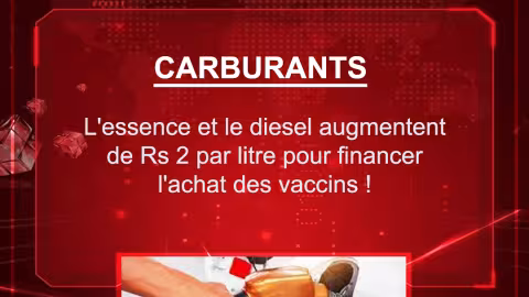 Budget 2021-2022 : L’essence et le diesel augmentent de Rs 2 par litre pour financer l’achat des vaccins !