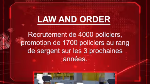 Budget 2021-2022 : Recrutement de 4000 policiers, promotion de 1700 policiers au rang de sergent sur les 3 prochaines années