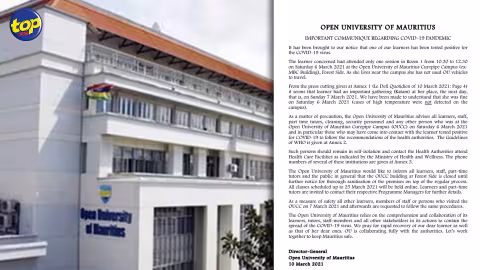 Covid-19 : l’Open University of Mauritius repousse légèrement les examens