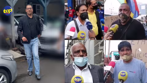 Partisans, activistes et syndicalistes présents devant les Casernes Centrales dans le cadre de l’interpellation de Roshi Bhadain : « Nou dans ene l’État policier », soutient Bruneau Laurette