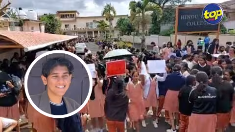 Manifestation des collégiennes du Hindu Girls: « aberrant que la direction n’ait pas écouté ces collégiennes qui demandaient de l’aide, », regrette  Ruddy Bhujun, président du National Student Council