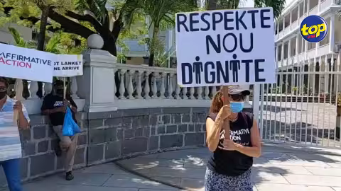 Message censuré du Cardinal Piat : Deuxième manifestation symbolique d’Affirmative Action hier simultanément devant le parlement, L’IBA et la MBC