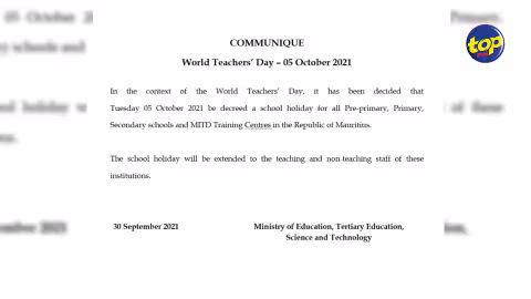 World Teacher’s Day : le 5 octobre sera férié pour les élèves, les enseignants et le personnel non-enseignant