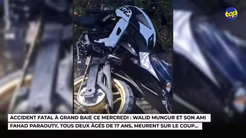 Accident fatal à Grand Baie ce mercredi : Walid Mungur et son ami Fahad Paraouty, tous deux âgés de 17 ans, meurent sur le coup…