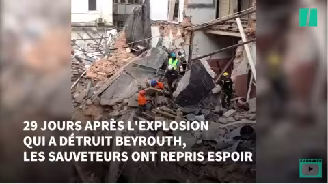 Explosion de Beyrouth : les secouristes détectent des signes de vie sous les décombres