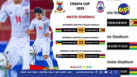 COSAFA Cup 2025 : La sélection mauricienne dévoilée !