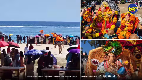 Ganesh Chaturthi célébrée avec ferveur : de nombreux dévots procèdent à l’immersion des statues dans la mer et participent à des séances de prières