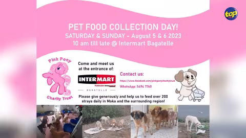 Ils sont pénalisés par la rareté du riz ration : le Pink Pony Charity Trust organise une collecte de nourriture pour animaux ce dimanche à Intermart, Bagatelle