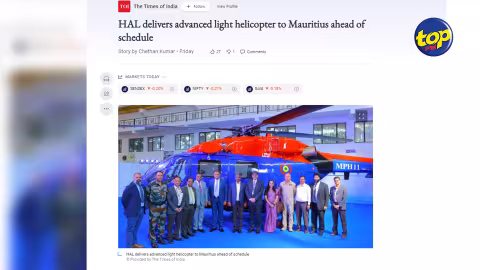 Aéronautique : Maurice obtient livraison de l’hélicoptère ALH-Mk3 avant la date prévue