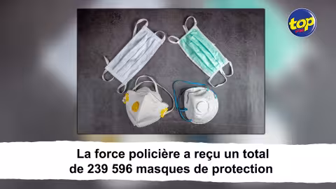 Articles sanitaires : la force policière a reçu un total de 239 596 masques de protection