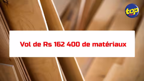 Dans la capitale : un directeur de compagnie rapporte le vol de Rs 162 400 de matériaux